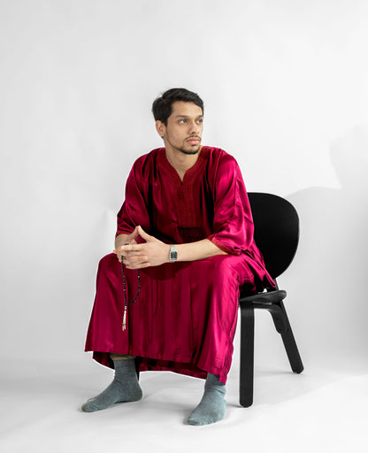 Royal Maroon - Moroccan Thobe