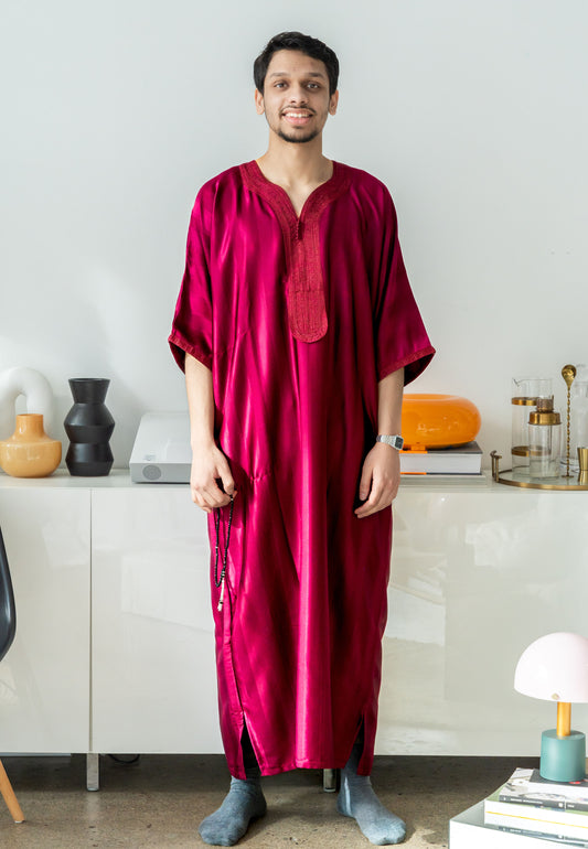 Royal Maroon - Moroccan Thobe