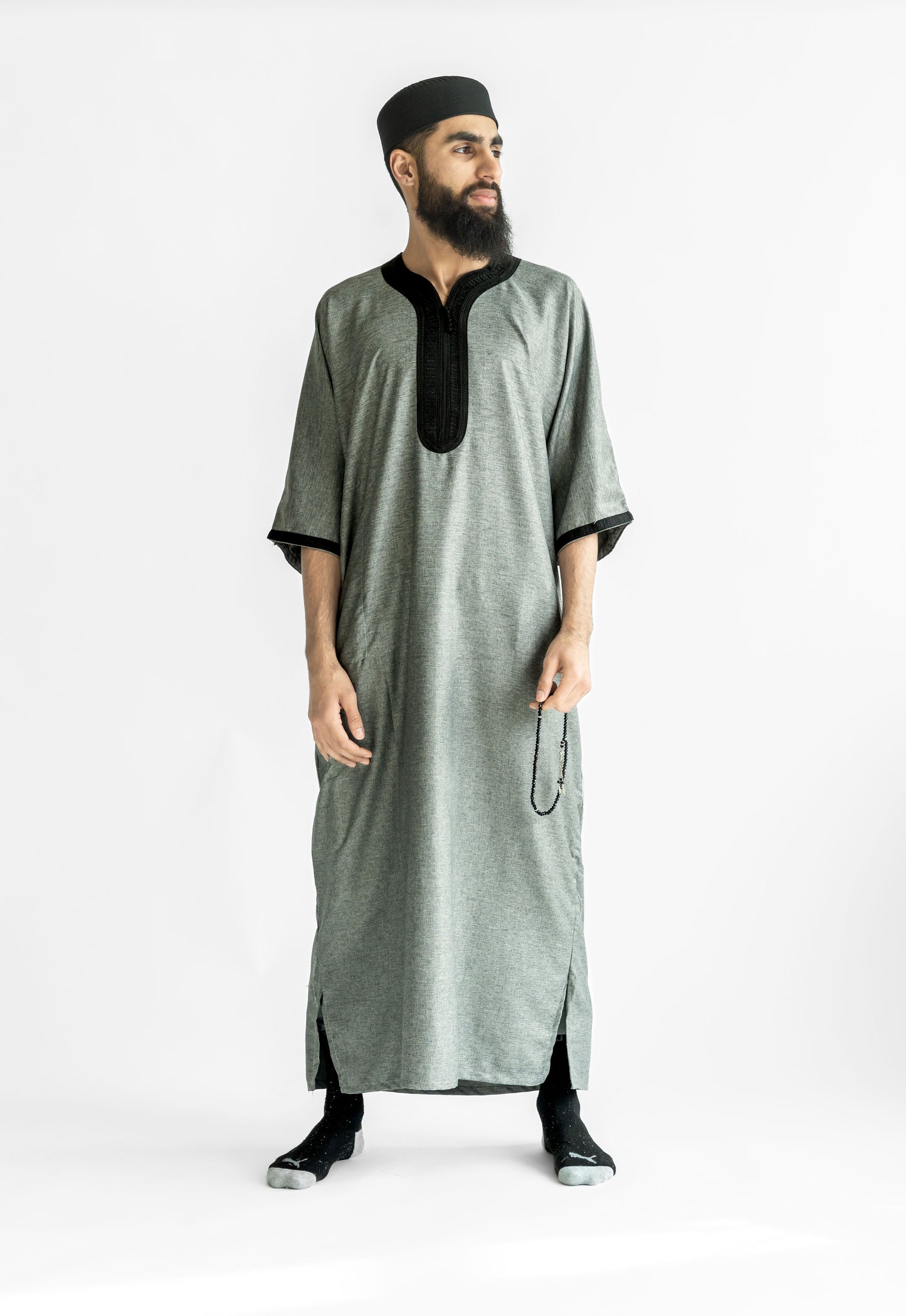 Obsidian Mist- Moroccan Thobe