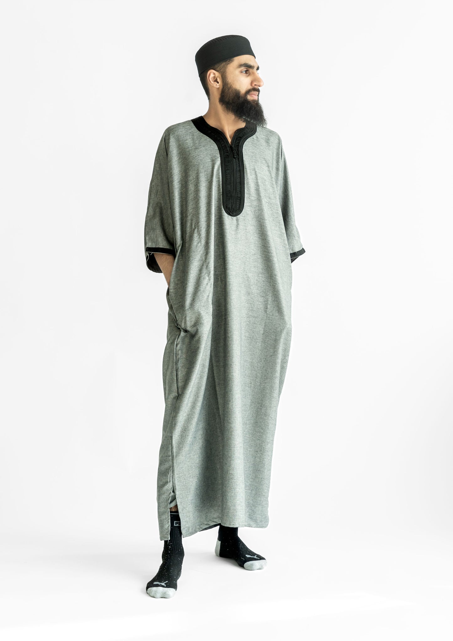 Obsidian Mist- Moroccan Thobe