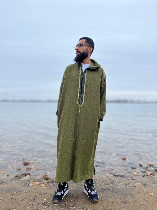 Layali Djellaba - Olive Mist